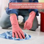Rubber Cleaning Gloves for Dishwashing, 4 Pairs Reusable Kitchen Gloves for - Image 5