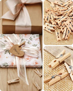Mini Clothes Pins for Photo, Natural Small Wooden Clothespins 1 Inch Tiny Wood - Image 4
