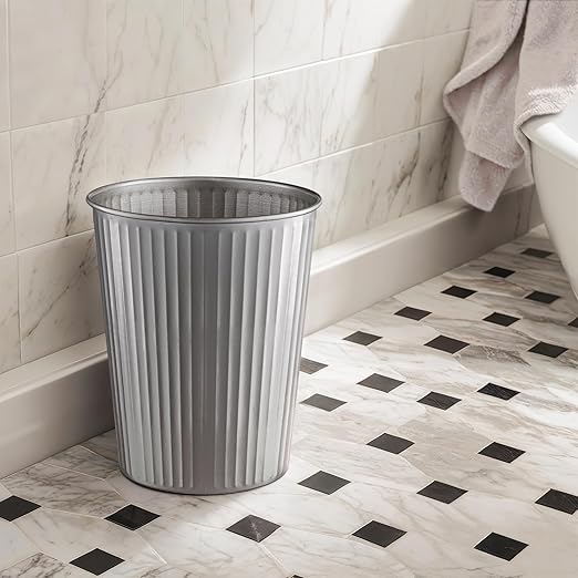 Monarch Abode Metal Bathroom Trash Can – Waste Basket - Image 6