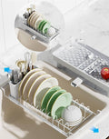 Nacial 2-in-1 Small Dish Drying Rack Fits 14''–21.8'' Sink, Dish Drainers by NacialPromise-Consumersfirstalways