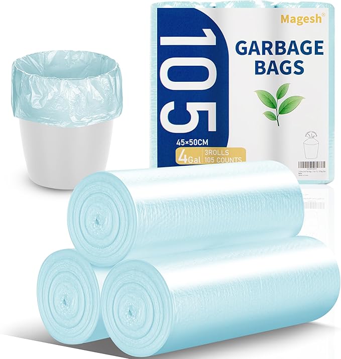 Magesh 105 Blue 4 Gallon Trash Bags by Magesh