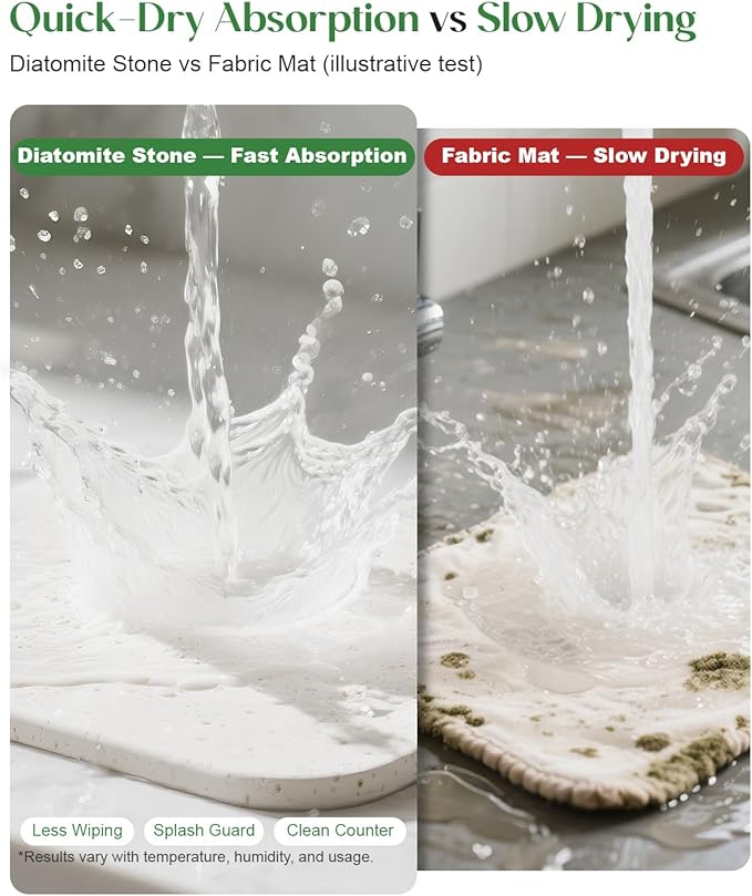 Stone Drying Mat for Kitchen Faucet: Diatomite Stone Drying Tray - Image 9