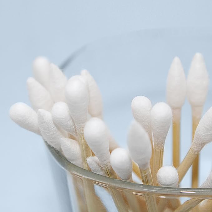 Bamboo Cotton Swabs 600 Count/1 Box, One Pointed Tip and One Rounded Tip - Image 7