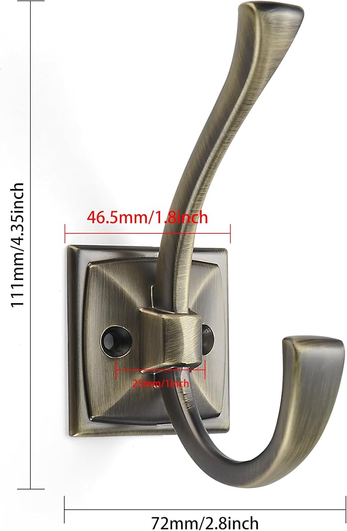 khtumeware Vintage Wall Hooks, 10 Pack Coat Hooks Hardware Towel Hooks - Image 2