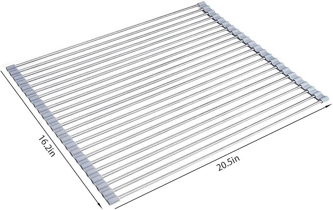 Ahyuan Roll up Dish Drying Rack Over The Sink Kitchen Roll up Sink Drying Rack - Image 6
