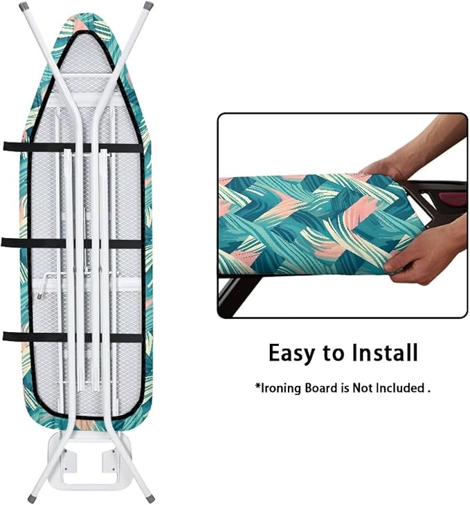 Spiral Stripe Ironing Board Cover, Swirl Line Elastic Edges Non-Slip Thick Iron - Image 4