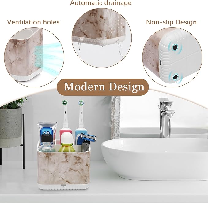 Toothbrush Holders for Bathrooms, Kids Electric Toothbrush and Toothpaste Holder - Image 4