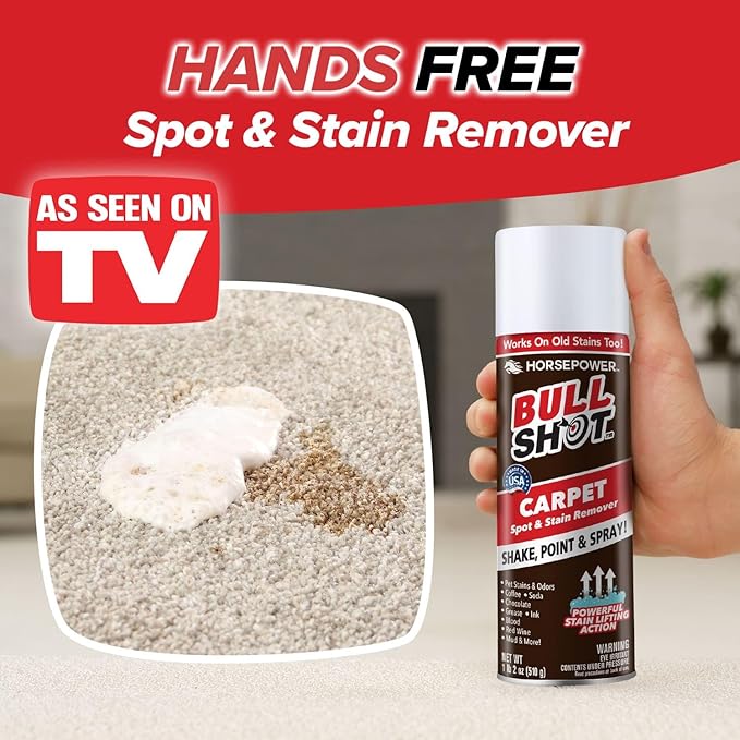 Horsepower Bull Shot Carpet Spot & Stain Remover, AS SEEN ON TV, Made In USA - Image 2