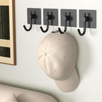 VAEHOLD 6 Pack Adhesive Wall Hooks, Heavy Duty Sticky Holder Aluminum Towel - Image 4