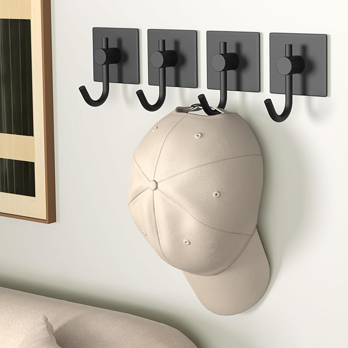 VAEHOLD 4 Pack Wall Hooks, Heavy Duty Sticky Holder Waterproof Aluminum Towel - Image 5