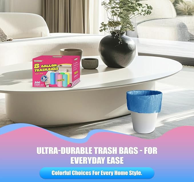300 Count 8 Gallon Trash Bags - Image 5