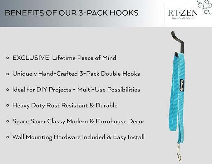 RTZEN Wall Mount Hook Set - Image 2