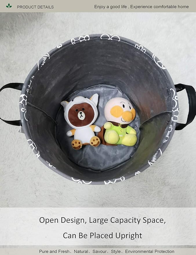 Round Waterproof Laundry Basket、Foldable Storage Basket、Laundry Hampers - Image 5