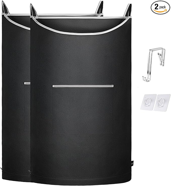 XL Hanging Laundry Hamper, Over Door/Wall Mount, Large Capacity, Modern Design by MakeLifeSimpleandEfficient