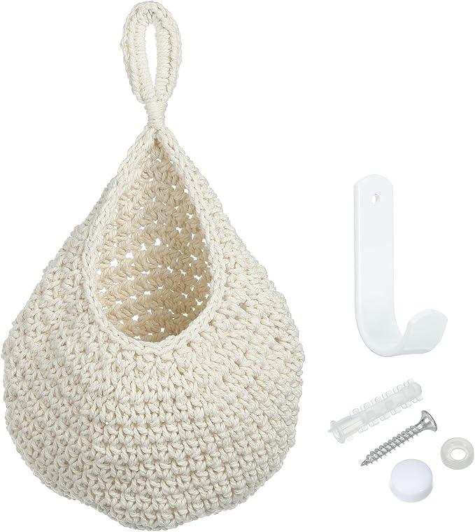 PATIKIL Hanging Fruit Baskets for Kitchen, Large Size Teardrop Home Decor by PATIKIL