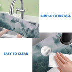 Foggy Forest Dish Drying Mat for Kitchen Sink Splash Guard Behind Faucet Sink - Image 5