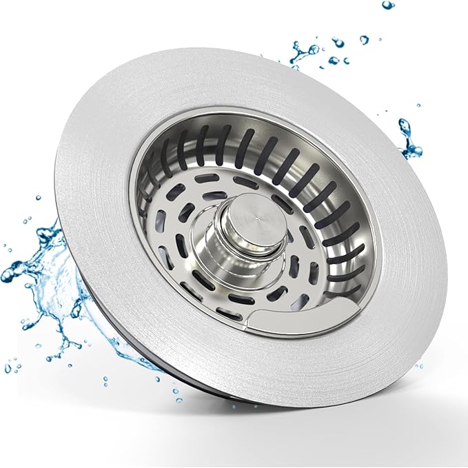 Semour 3 in 1 Kitchen Sink Drain Strainer, 304 Stainless Steel Kitchen Sink by semour