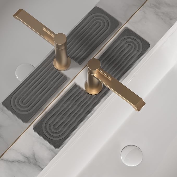 Faucet Mat for Kitchen Sink, Diatomite Stone Drying Sink Protectors, Bathroom by IMGROSE