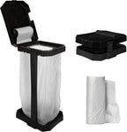 Wakeman Heavy Duty Black Trash Bag Portable Trash Bag Holder Stand by Wakeman