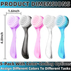 Soft Nail Dust Cleaning Brush 5Pcs Handle Grip Fingernail Brush Nail Dust Brush - Image 2