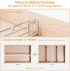 Yieach 12Pack 3.2 Inch Shallow Acrylic Drawer Dividers - Image 5