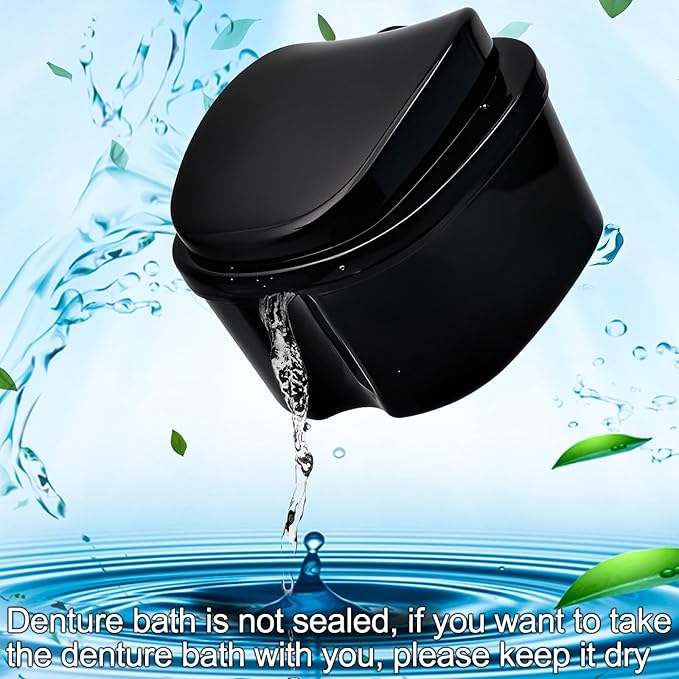 2 Pack Travel Denture Bath Case Set Orthodontic Dental Box Case - Image 5