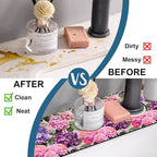 Colorful Hydrangea Kitchen Sink Splash Guard Faucet Mat Purple Pink Hydrangea - Image 6