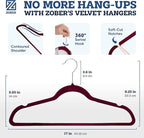 Zober Premium Quality Space Saving Luxurious Velvet Hangers Strong and Durable - Image 3
