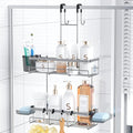 Hanging Shower Caddy Over Door: Silver Rustproof Shower Organizer over the Door by Aitatty