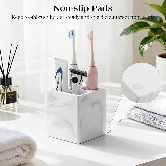Luxspire Toothbrush Holder, 3 Slots Fast Drying Tooth Brush Holder - Image 4