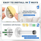 2 Pack Door Stops, 304 Stainless Steel Door Stoppers, Easy Installation - Image 2