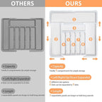 Large Silverware Drawer Organizer Expandable Kitchen Utensil Organizer BPA Free - Image 3