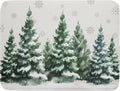 Christmas Dish Drying Mat 16x18 Inch Xmas Forest Tree Absorbent Dish Drainer by Kawani