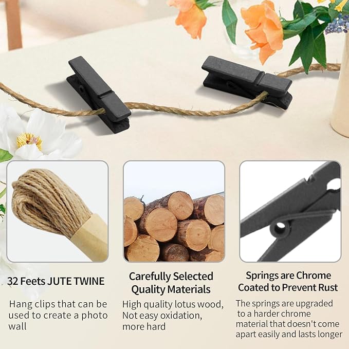 1.35 Inch Mini Clothes Pins for Photo100 Pcs - Image 3