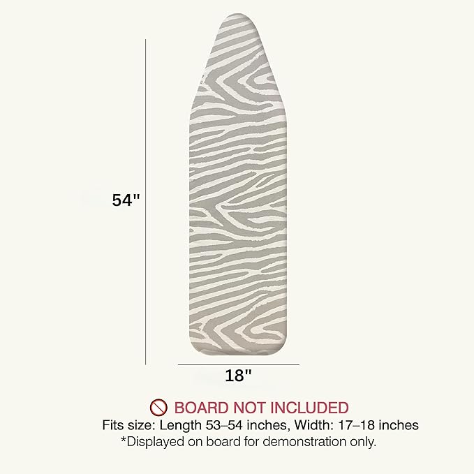 Ironing Board Cover and Pad 18"x54" Extra Thick Natural Cotton, Scorch and - Image 4