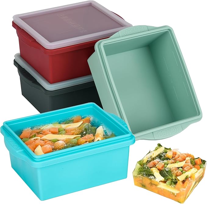 2 Cup Silicone Freezer Trays by Xomoo