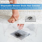 INVIHUG, 25 Pack, Disposable Shower Drain Hair Catcher Mesh Stickers, - Image 2
