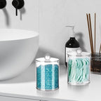 4 Pack Qtip Holder, Canister Apothecary Jar Set, Bathroom Jars - Image 6