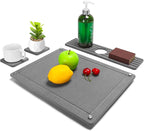 5pcs Stone Dish Drying Mats for Kitchen Counter, Quick Dry Water-Absorbent by Zinovo