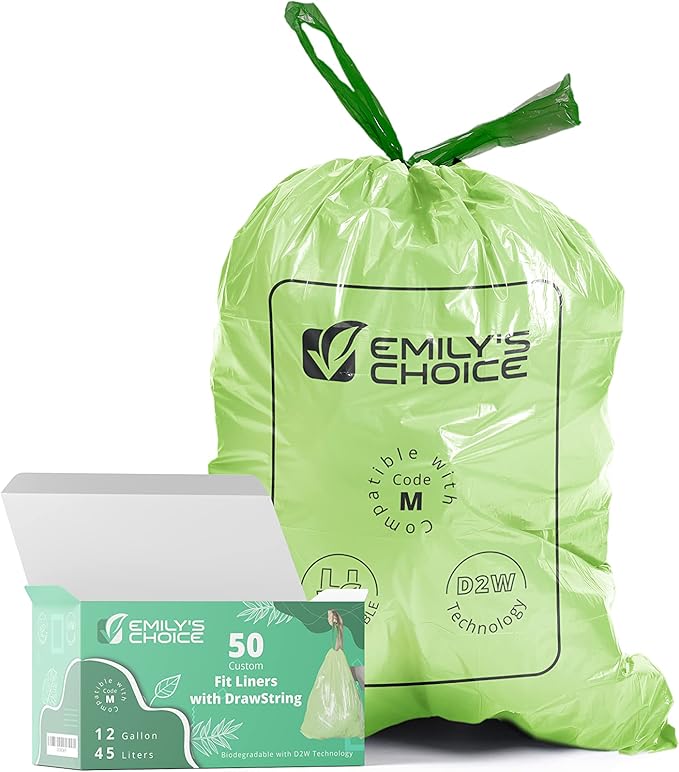 Emily's Choice Heavy Duty Biodegradable Trash Bag Code Mwith D2W Technology by EmilysChoice