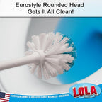 Toilet Brush and Holder Set, by LOLA, 6 Pack, Classic Version, Durable Bristles - Image 3