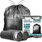 100 Count Small Trash Bags, JUKFITA 4 Gallon Trash Bags Drawstring by JUKFITA