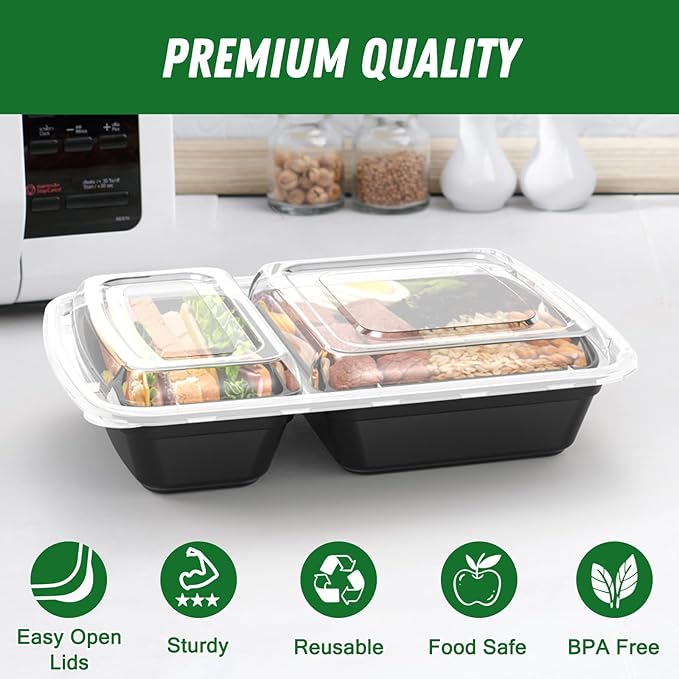 50 Pack 28 oz Meal Prep Containers Reusable - Image 3