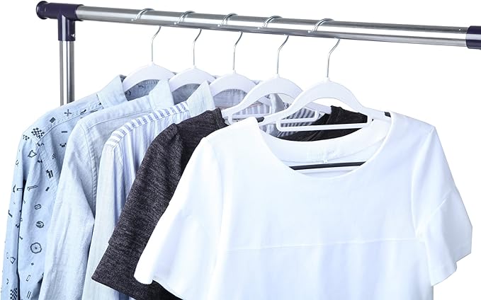 Finnhomy Bar Design Heavy Duty 50 Pack Plastic Hangers, Clothes Hangers - Image 3