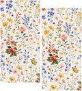 Wildflower Floral Hand Towels, 2 Packs Decorative Meadow Floral Kitchen Towels by qiuhuang