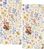 Wildflower Floral Hand Towels, 2 Packs Decorative Meadow Floral Kitchen Towels by qiuhuang