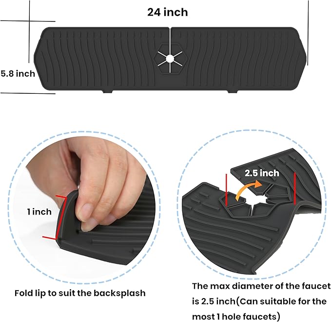 Kitchen Sink Splash Guard, Sink Protectors - Image 2