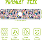 Sink Faucet Absorbing Mat Cute Flowers Sink Splash Guard Drying Mat - Image 2