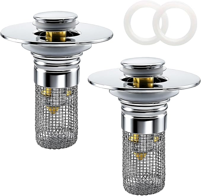 Bathroom Sink Drain Strainer, Pop-up Sink Drain Strainer by Unknown