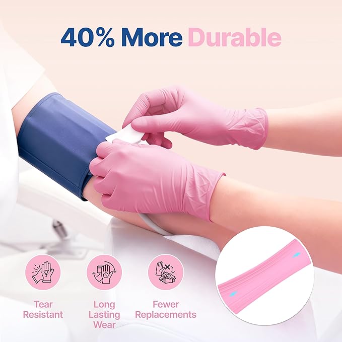 Schneider Nitrile Exam Gloves, 4-mil Medical Gloves Disposable Latex Free - Image 4